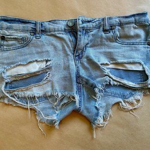 CPJ Short jean shorts distressed Vintage with fray size 5